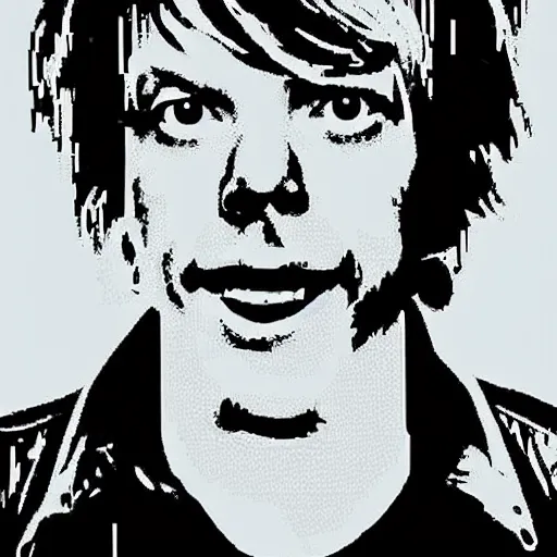 Prompt: david spade poster by shepard fairey