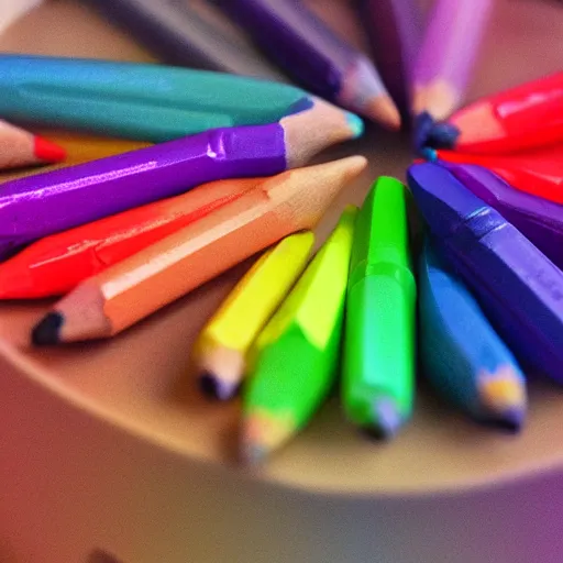 Prompt: crayola crayons shiv, full photo, photography, realistic