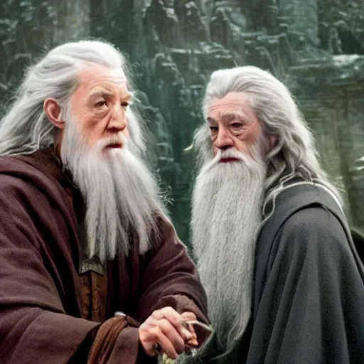 Prompt: harry potter and gandalf