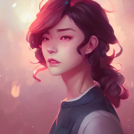 Prompt: a portrait of wlop, art by lois van baarle and loish and ross tran and rossdraws and sam yang and samdoesarts and artgerm and saruei and disney and wlop, digital art, highly detailed, intricate, sharp focus, trending on artstation hq, deviantart, unreal engine 5, 4 k uhd image