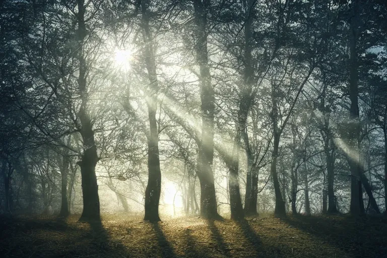 Image similar to portrait of crepe myrtle trees in a forest during a blizzard. golden hour. shadow and light. rays of light. energetic, dynamic, lively, detailed, intricate, complex. fine art by hayao miyazaki, akira toriyama, makoto shinkai, and ohara koson. studio lighting. tilt and shift lens. bokeh.