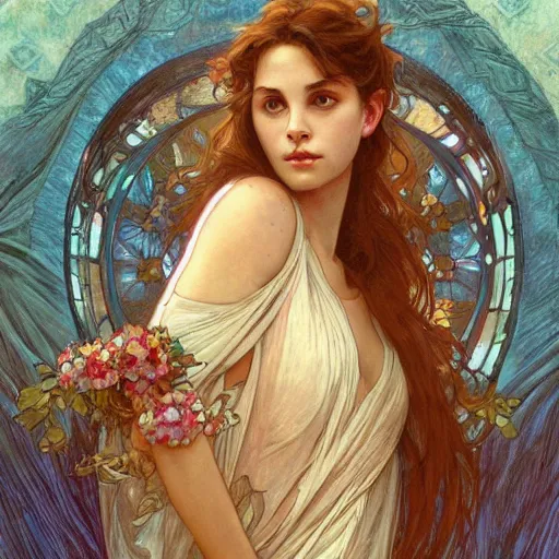 Prompt: beautiful lifelike award winning pencil illustration of lucy meacock trending on art station artgerm greg rutkowski alphonse mucha cinematic atmospheric