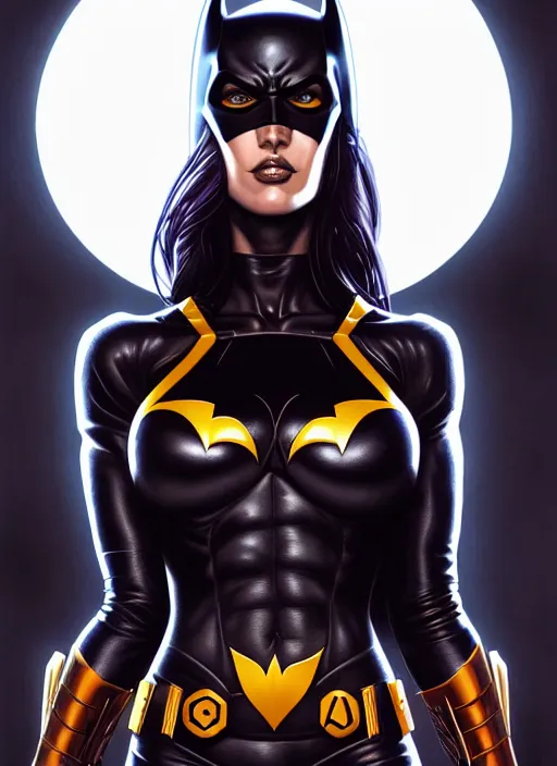 Prompt: symmetry!! gantz portrait of megan fox as batgirl, unholy, intricate, highly detailed, dynamic lighting, digital art, digital painting, artstation, terence nielsen, sharp focus, illustration, art by artgerm and greg rutkowski and moebius, 8 k