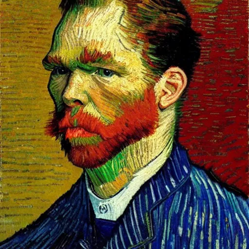 Image similar to edwin rutte in the style of vincent van gogh