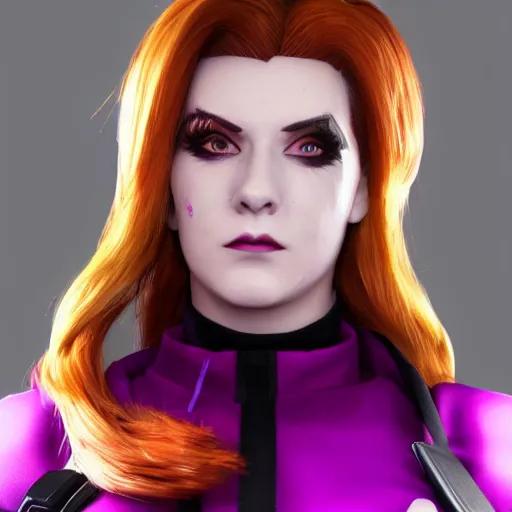 Prompt: madelyn cline as moira from overwatch, detailed, 4 k, very coherent, facial details, makeup