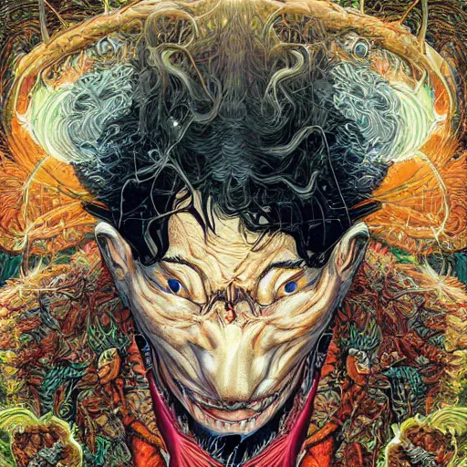 Image similar to portrait of crazy santacruz, symmetrical, by yoichi hatakenaka, masamune shirow, josan gonzales and dan mumford, ayami kojima, takato yamamoto, barclay shaw, karol bak