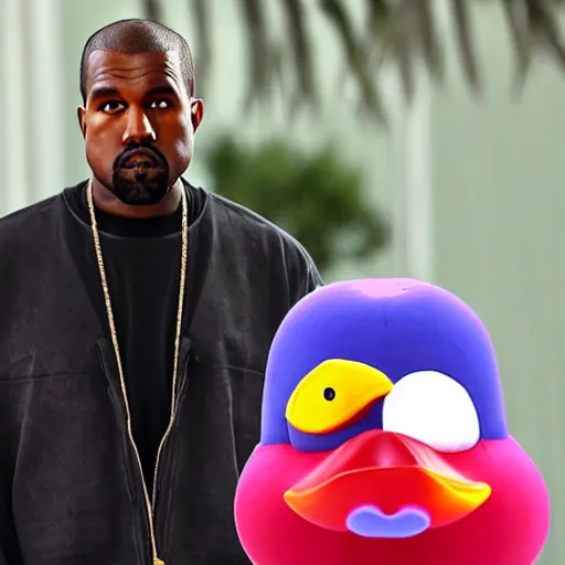 Image similar to kanye west as a rubber duck