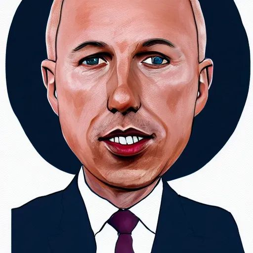 Prompt: Peter Dutton as a potato, concept art, painting