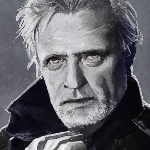 Prompt: star wars portrait of a rutger hauer by greg rutkowski, jacen solo, very sad and relucant expression, wearing a biomechanical suit, highly detailed portrait, scifi, digital painting, artstation, concept art, smooth, sharp foccus ilustration, artstation hq.