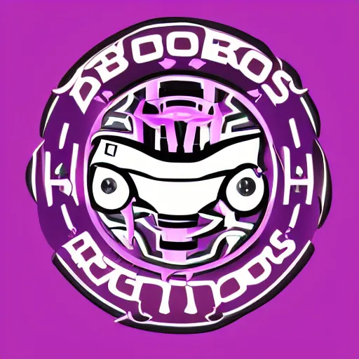 Prompt: a logo of girls robototechnic team called purple dragons, digital art