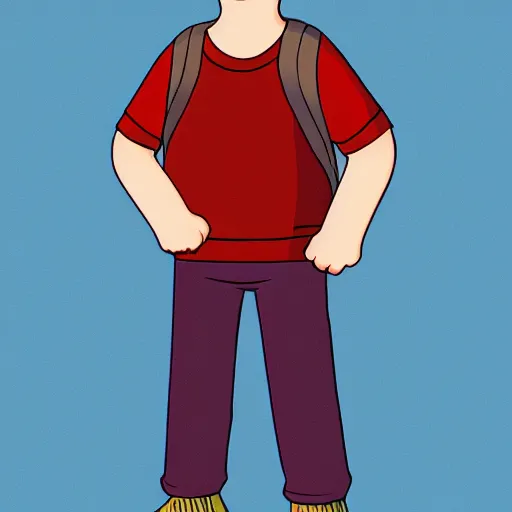 Image similar to eleven from stranger things as a family guy character, full body highdetail, artstation