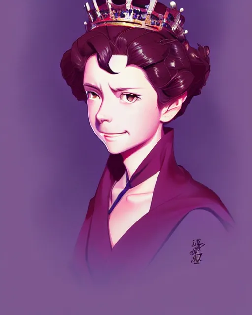 Image similar to queen elizabeth, portrait shinkai makoto studio ghibli studio key hideaki anno sakimichan stanley artgerm lau rossdraws james jean marc simonetti elegant highly detailed digital painting artstation pixiv