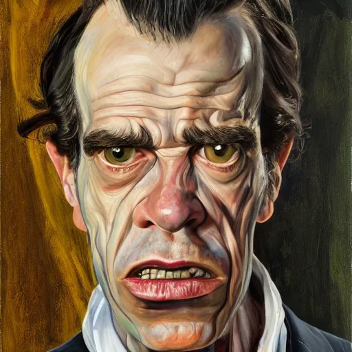 Prompt: high quality high detail painting by lucian freud, hd, angry nick cave