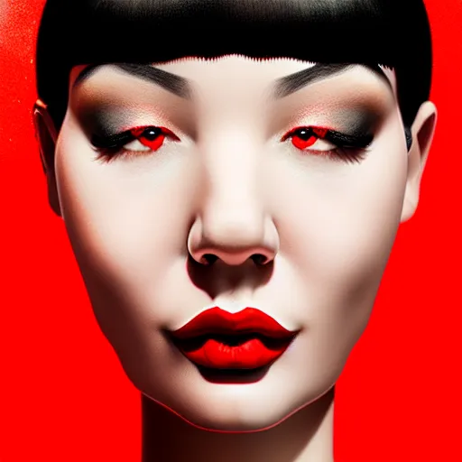 Red and black makeup :: Behance