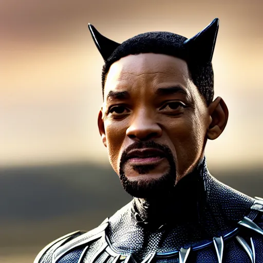 Image similar to Will Smith as Black panther 4K detail