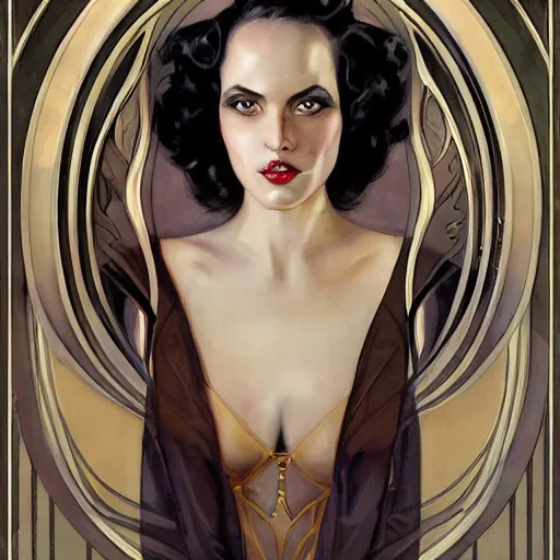 Prompt: a streamline moderne, art nouveau, multi - ethnic and multi - racial portrait in the style of charlie bowater, and in the style of donato giancola, and in the style of charles dulac. clear, expressive, very large eyes. symmetry, centered, ultrasharp focus, dramatic lighting, photorealistic digital painting. an elegant, intricately detailed background.