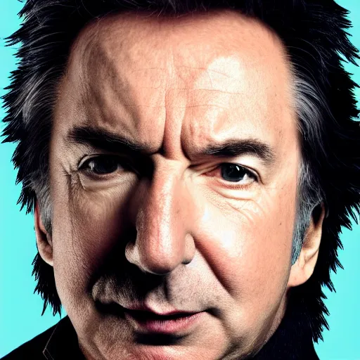 Image similar to Alan Rickman as Wolverine, portrait, photography