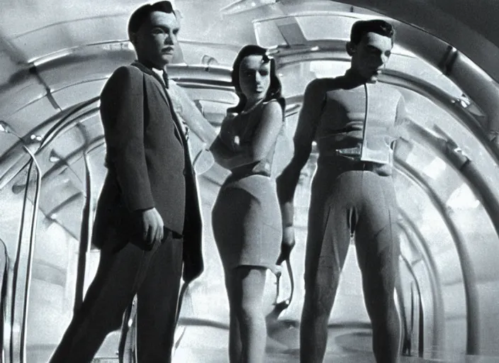 Image similar to scene from the 1947 science fiction film Gattaca