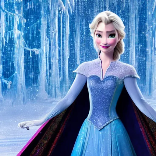 Image similar to keanu Reeves as elsa in live action disney frozen, 56k resolution, full HD, cinematic lighting, award winning, anatomically incorrect