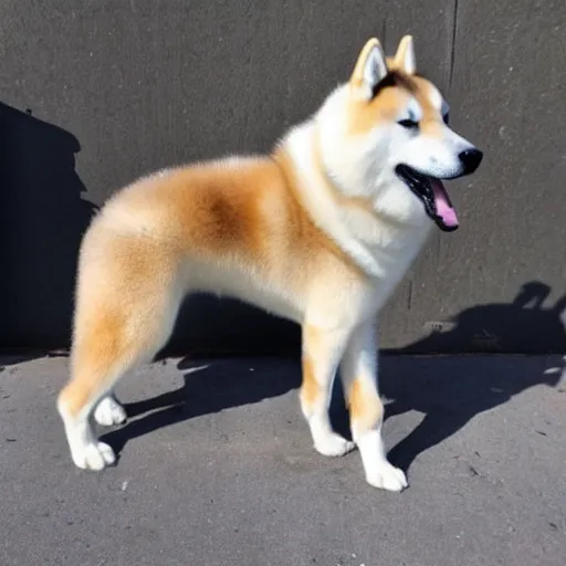 Image similar to a crossing between a shiba inu and a husky