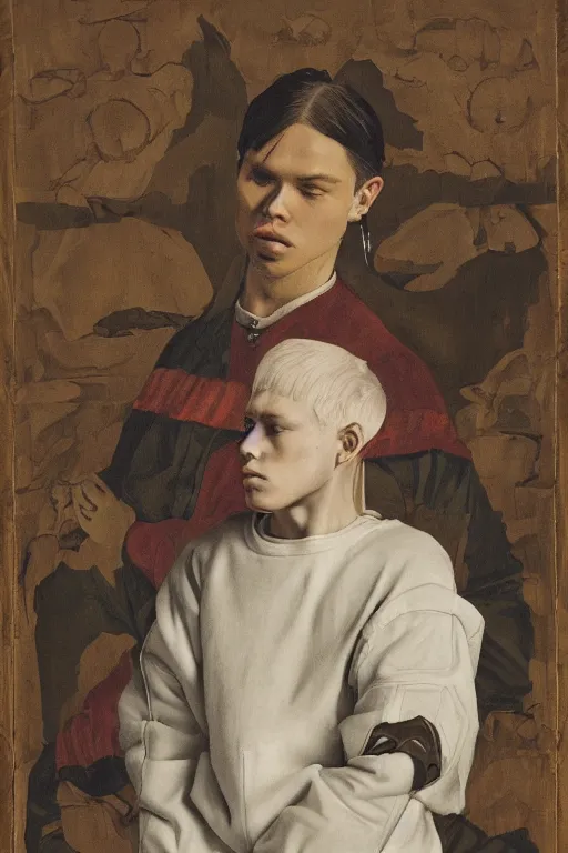 Image similar to portrait of yung lean renaissance style