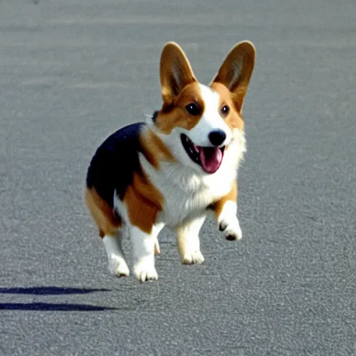 Prompt: corgi starring in the movie the matrix (1999)