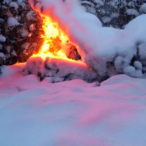 Image similar to snow on fire