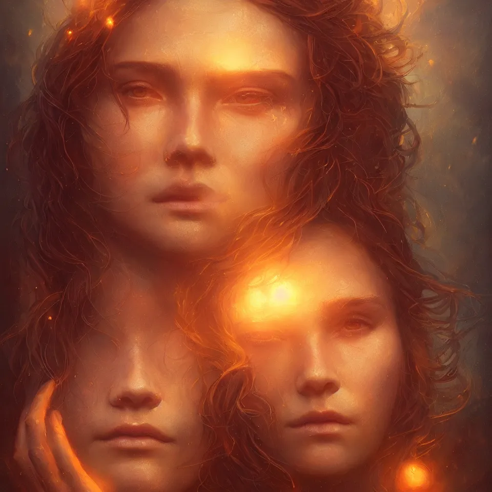 Image similar to a beautiful face portrait of a goddess with the third eye opened, atmospheric lighting, painted, intricate, volumetric lighting, beautiful, rich deep colours masterpiece, golden hour, sharp focus, ultra detailed, by Leesha Hannigan, Ross Tran, Thierry Doizon, Kai Carpenter, Ignacio Fernández Ríos