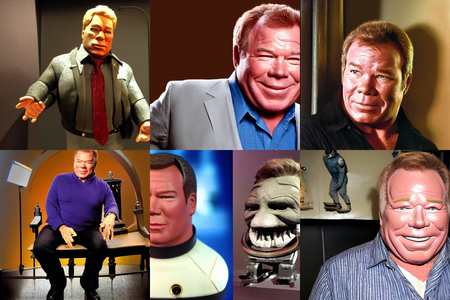 Prompt: William Shatner as an animatronic