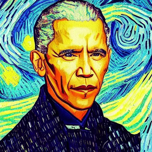 Image similar to a fusion of Barack Obama and Joe Biden painted by Vincent Van Gogh, presidential fusion, mix of Biden and Obama, presidential cross, portrait, oil painting by Van Gogh