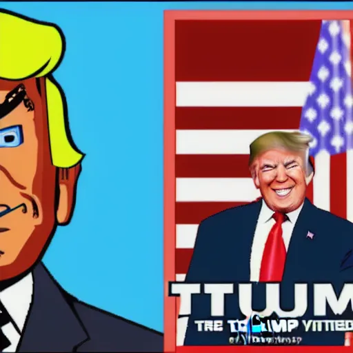 Prompt: donald trump in video game mike tyson's punchout