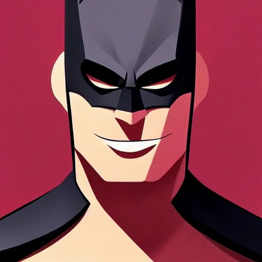 Image similar to face icon stylized minimalist batman : the animated series, loftis, cory behance hd by jesper ejsing, by rhads, makoto shinkai and lois van baarle, ilya kuvshinov, rossdraws global illumination