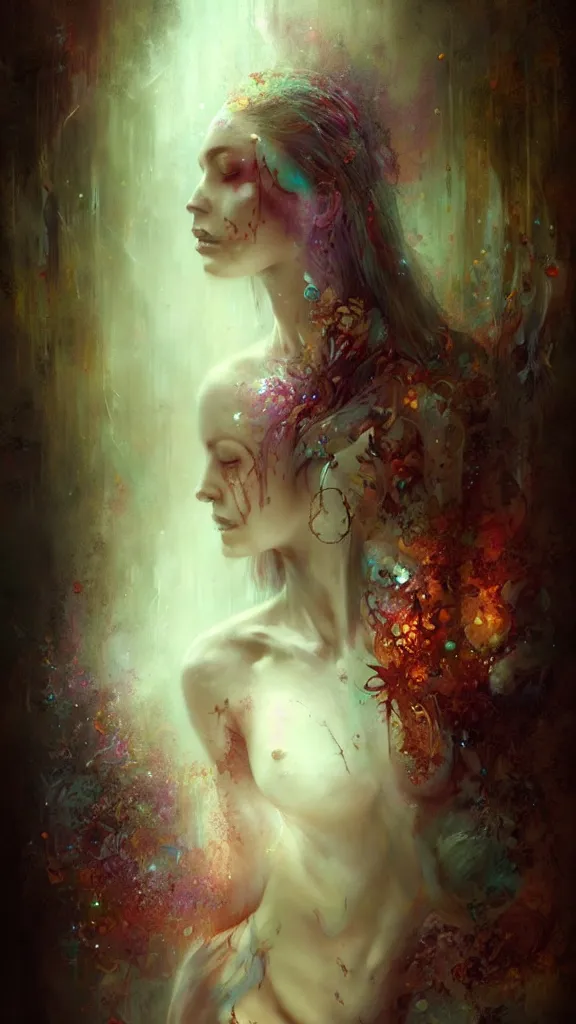 Prompt: the ayahuasca spirit, by bastien lecouffe deharme