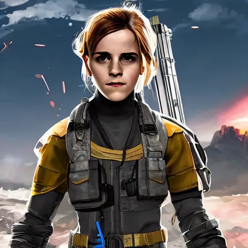 Prompt: emma watson as an apex legends character