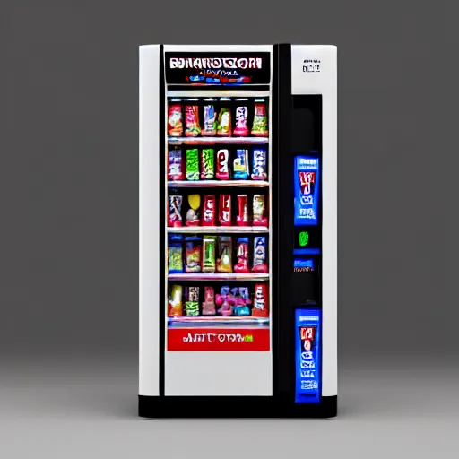 Image similar to berlusconi shaped vending machine, 3 d octane render, unreal engine 5, 8 k, trending on artstation