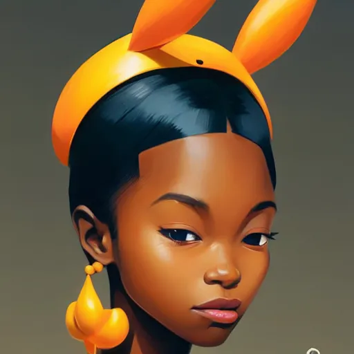 Image similar to face icon stylized minimalist an african girl in a pikatchu costume, loftis, cory behance hd by jesper ejsing, by rhads, makoto shinkai and lois van baarle, ilya kuvshinov, rossdraws global illumination