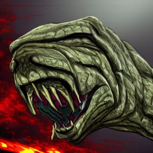 SCP-682 is a large, vaguely reptile-like creature of
