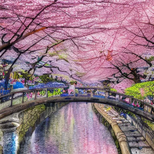 Prompt: watercolor painting of Kyoto in cherry blossom season, 4K, extremely detailed. award winning