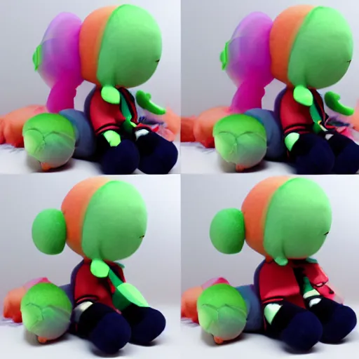 Image similar to cute fumo plush of a boy who loves to party, three point lighting, jellyfish, refractive optics, vray