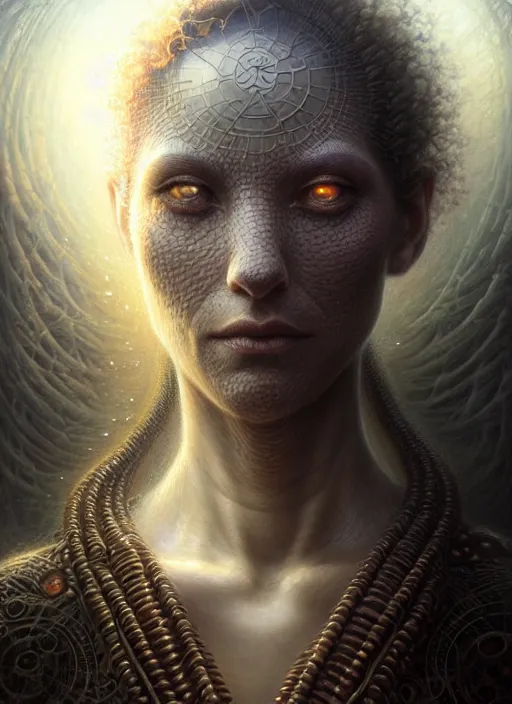 Prompt: closeup portrait shot of a meditation in lovecraftian world in a scenic dystopian environment, intricate, elegant, highly detailed, centered, digital painting, artstation, concept art, smooth, sharp focus, illustration, artgerm, tomasz alen kopera, peter mohrbacher, donato giancola, joseph christian leyendecker, wlop, boris vallejo