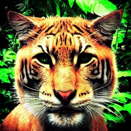 Image similar to “green big cat”