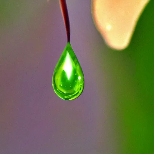 Image similar to dewdrop that shines calmly and falls like a tear of love highly detail, fine detail