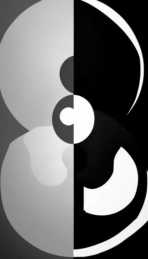 Prompt: Abstract representation of ying Yang concept, by Zack Snyder