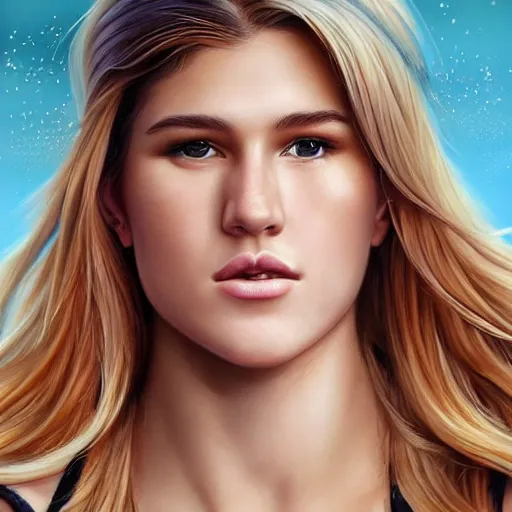 Image similar to eugenie bouchard in the style of stefan kostic, realistic, full body, sharp focus, 8 k high definition, insanely detailed, intricate, elegant, art by stanley lau and artgerm