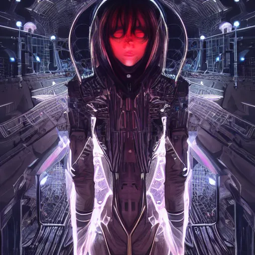 Prompt: it isn't all bad. darkness is where the stars are, set in the future 2 1 5 0, highly detailed face, very intricate, symmetrical, cinematic lighting, award - winning, painted by mandy jurgens, pan futurism, dystopian, bold colors, dark vibes, cyberpunk, groovy vibe, anime aesthetic, featured on artstation