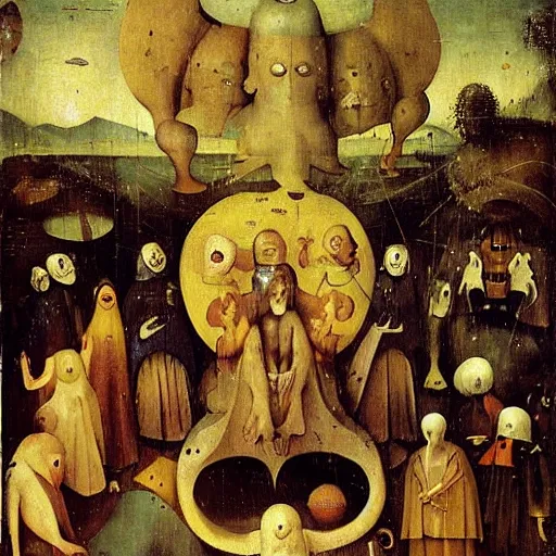 Prompt: psychonauts by hieronymus bosch