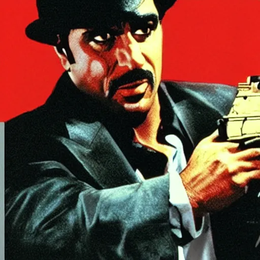 Prompt: movie still of mario in scarface