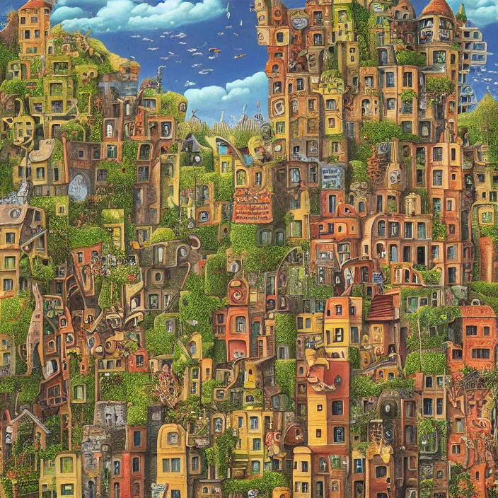 Prompt: a building in a landscape, by jacek yerka