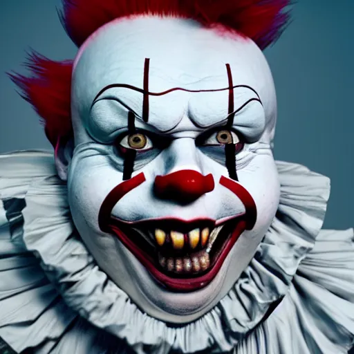 Image similar to Boris Johnson with Pennywise body, realistic artstyle, wide shot, dramatic lighting, octane render, hyperrealistic, high quality, highly detailed, HD, beautiful, cinematic, 8k, unreal engine, facial accuracy, symmetrical