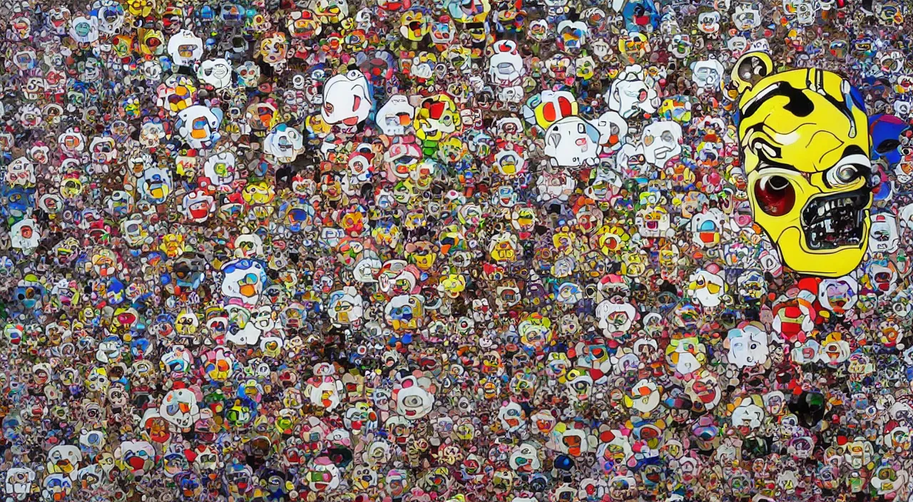 Prompt: Terminator by Takashi Murakami. highly detailed.